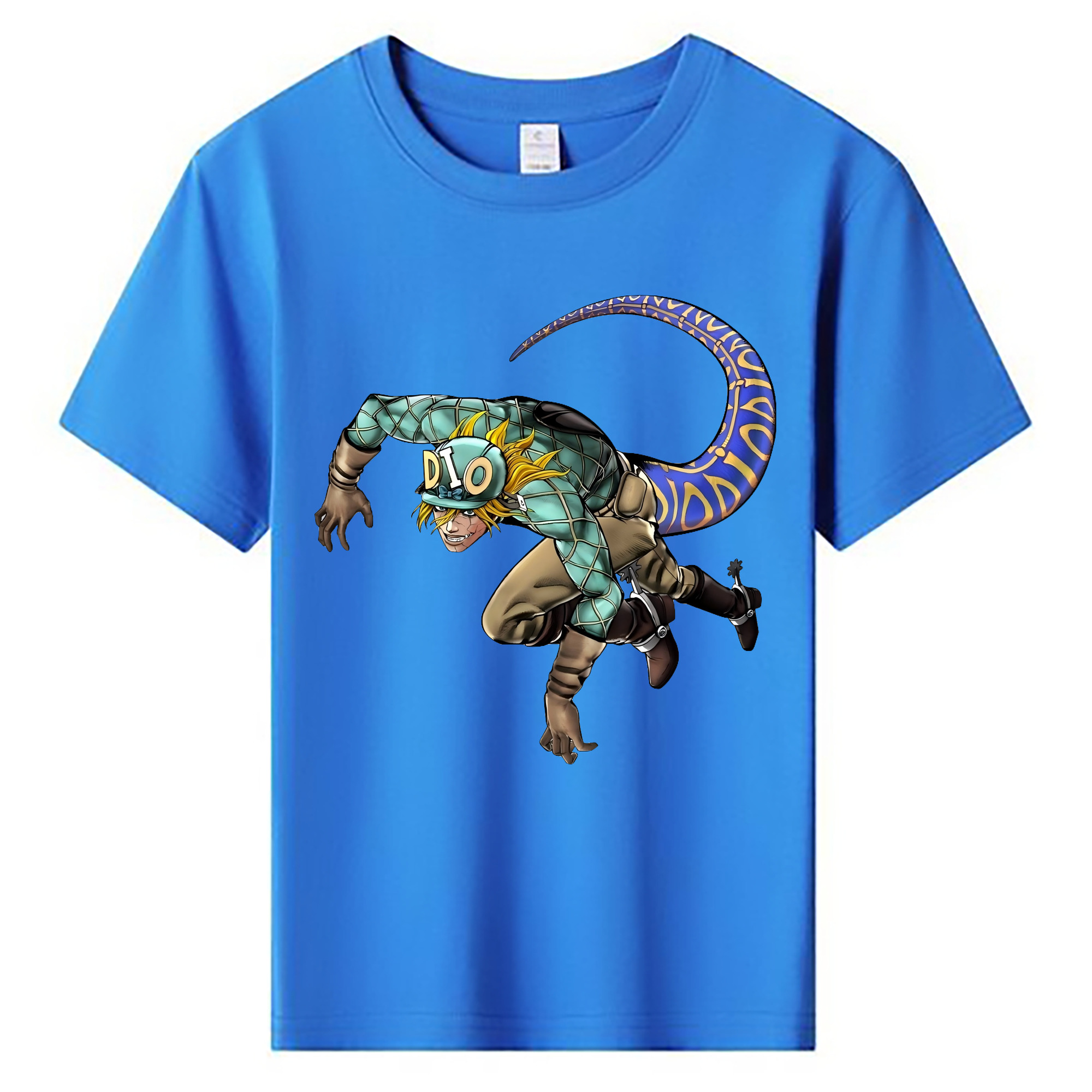 （画像用） ジョジョの奇妙な冒険 ディオ?ブランドー JoJo's Bizarre Adventure Dio Brando 綿100％キッズTシャツ（フロントプリント）